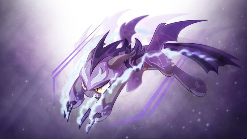 purple dragon in motion