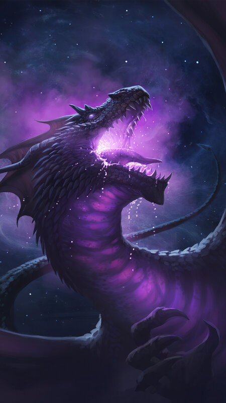 Purple Dragon in Space — Dramatic