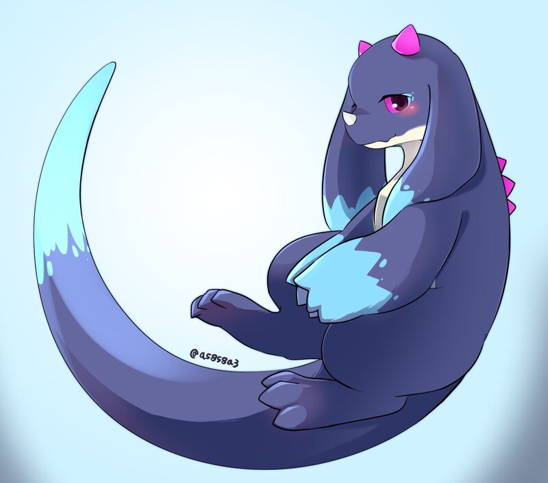 Purple Dragon-like Creature — Blue
