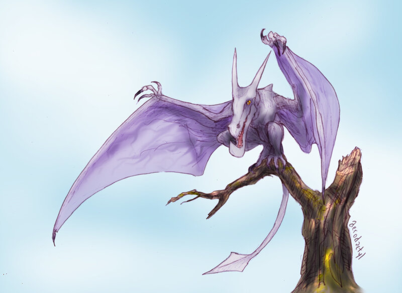 purple dragon on a tree