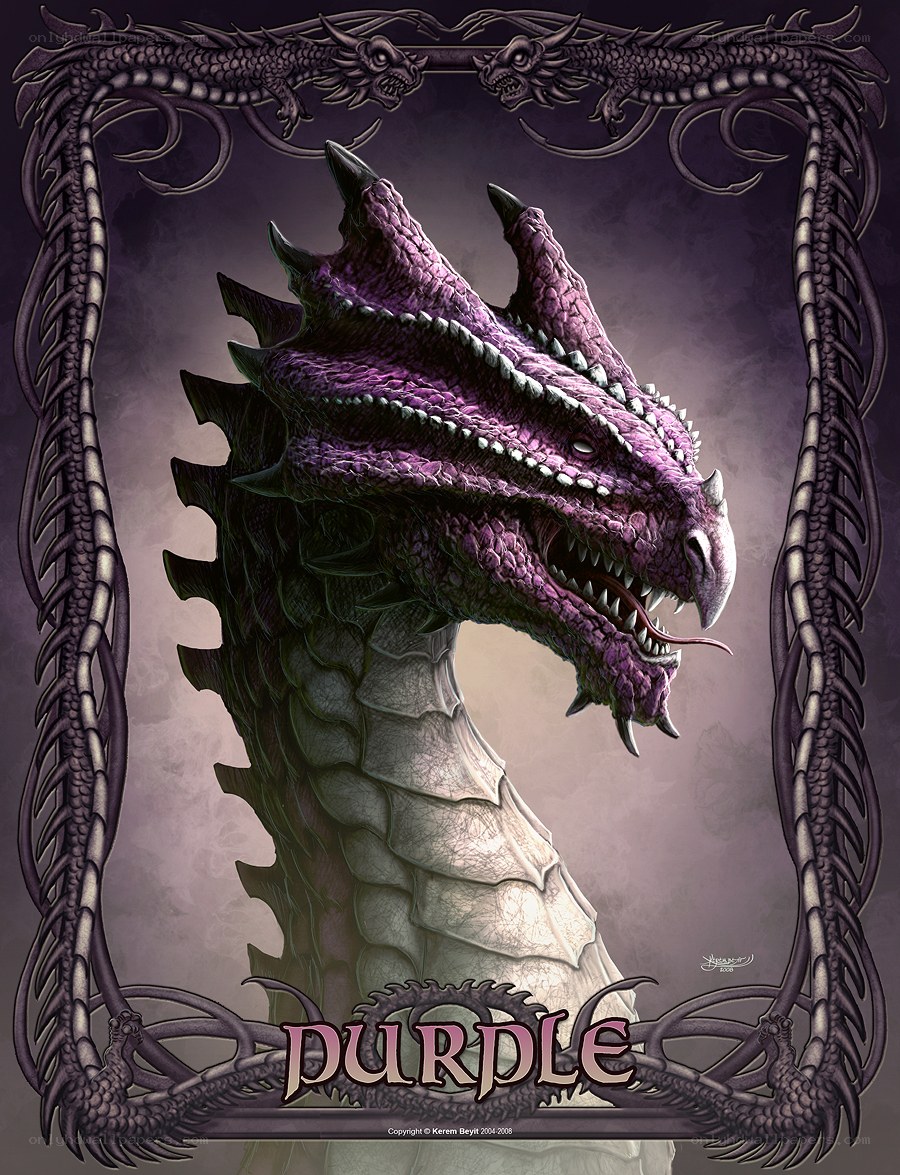 Purple Dragon Portrait