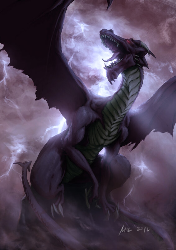 Purple Dragon Roaring