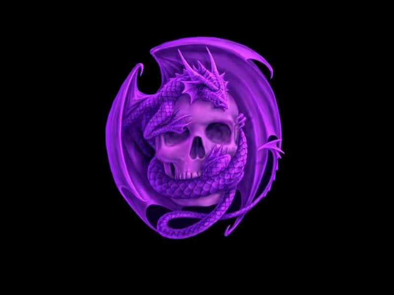 Purple Dragon Skull