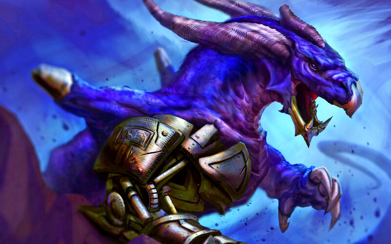 Purple Dragon with Armor