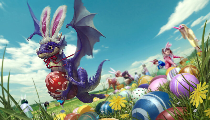 Purple Dragon with Bunny Ears
