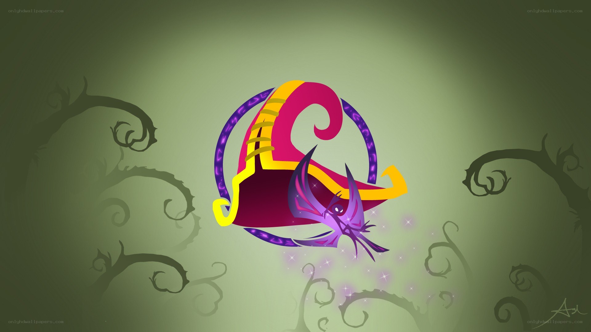 purple dragon with hat