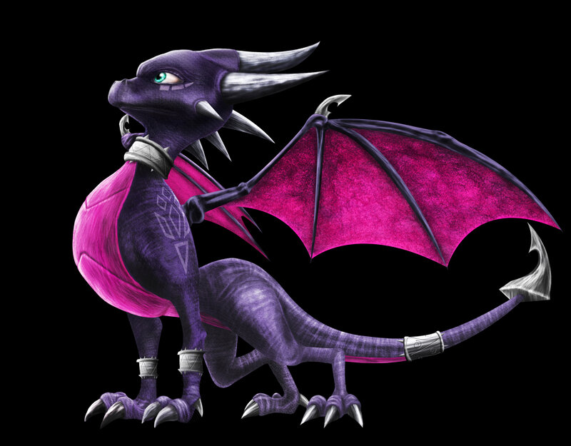 Purple Dragon with Pink Wings
