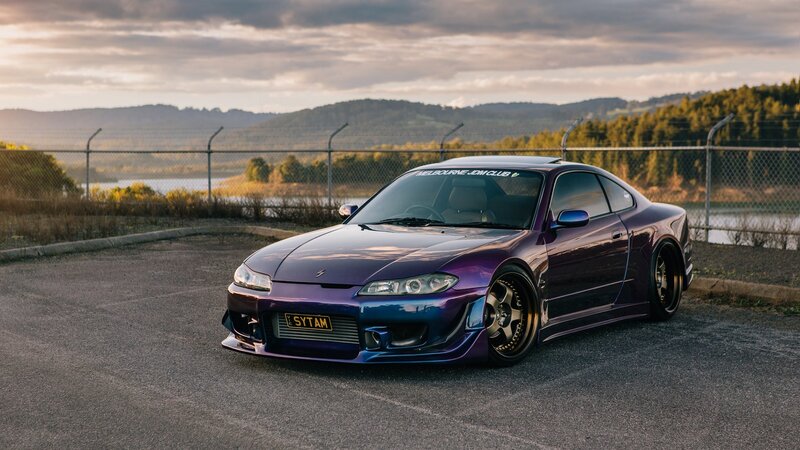 Purple Drift Car — Dramatic