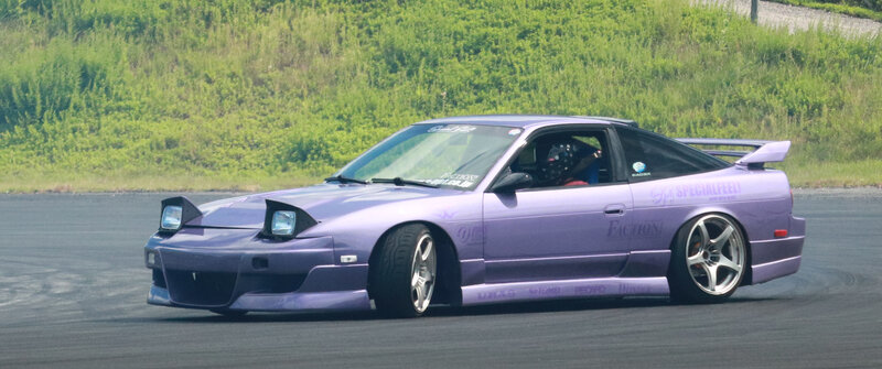 Purple Drift Car — Dynamic, Afternoon