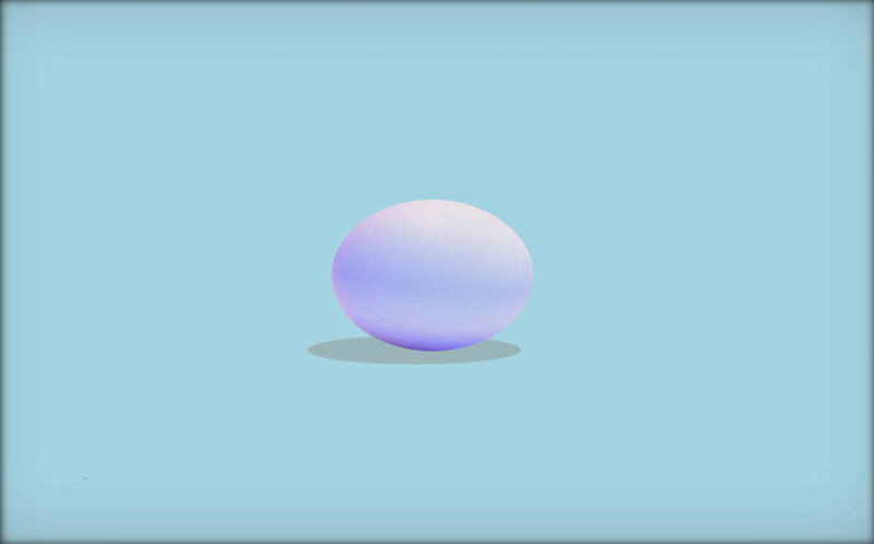 Purple Egg on Blue