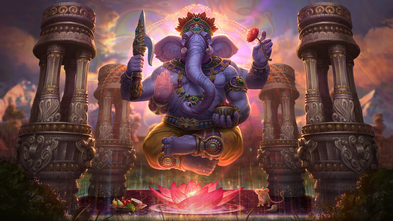 Purple Elephant Deity