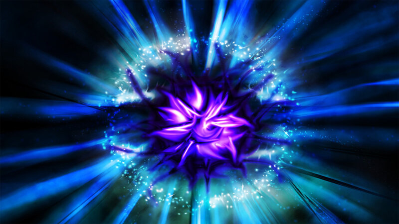 Purple Energy Burst — Blue