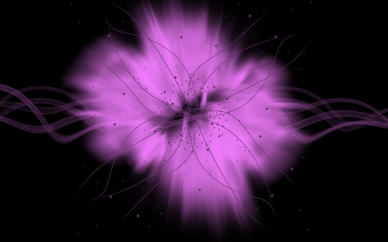 Purple Energy Burst — Dynamic, Digital Art