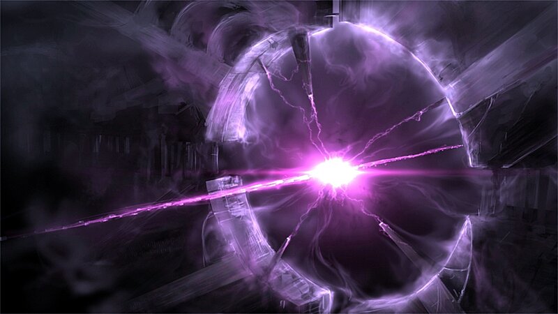 purple energy explosion