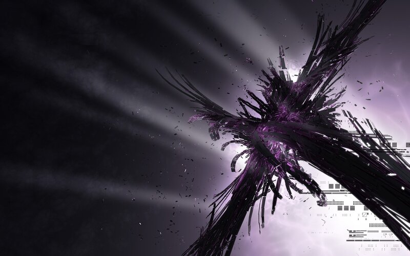 Purple Energy Explosion — Dramatic