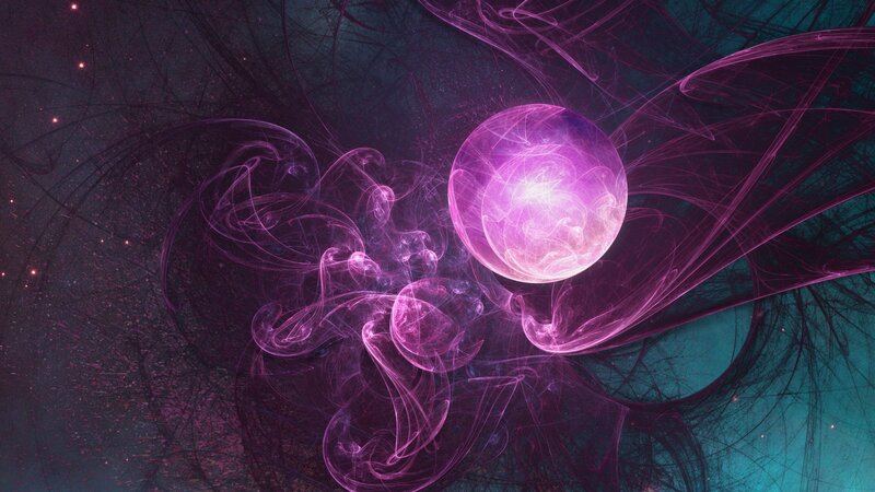 Purple Energy Sphere — Ethereal, Night