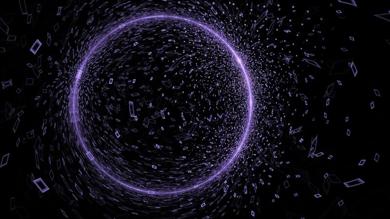 Purple Energy Vortex — Dynamic, Digital Art, Particles