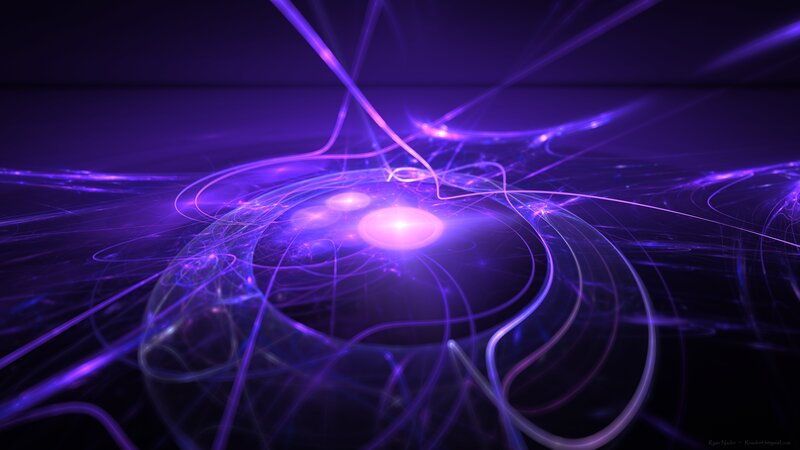 Purple Energy Vortex — Energetic, Digital Art, Light