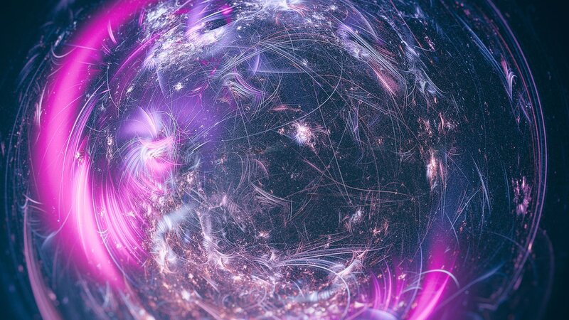 Purple Energy Vortex — Energetic, Digital Art