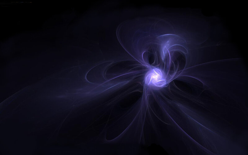 Purple Energy Vortex — Mystical, Digital Art