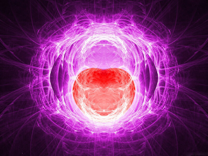 purple energy vortex with heart