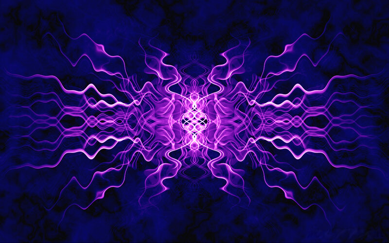 Purple energy wave pattern