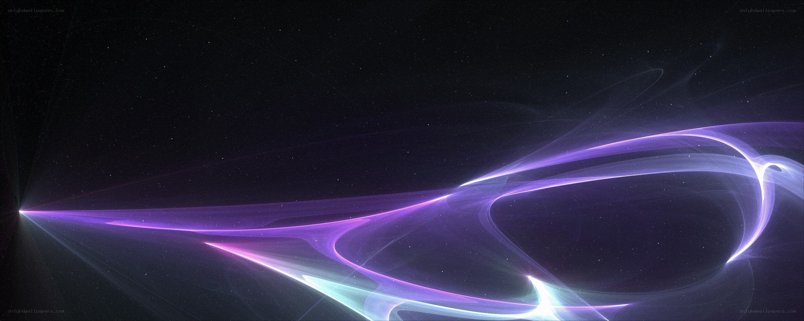 Purple energy waves in space