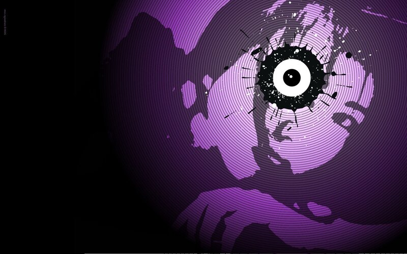 purple eye abstract design