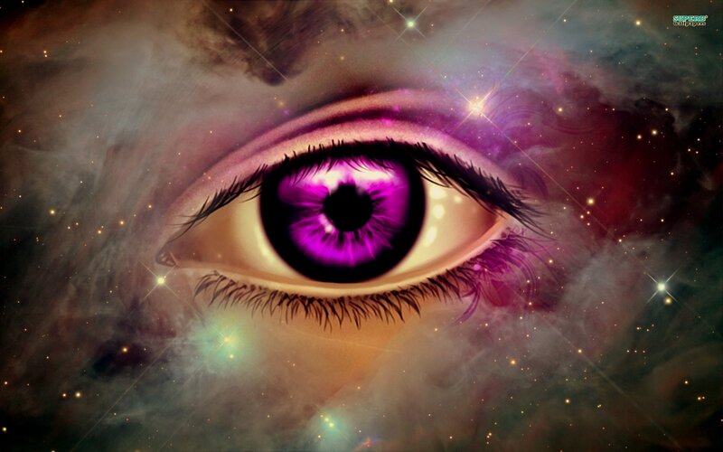 Purple Eye in Space