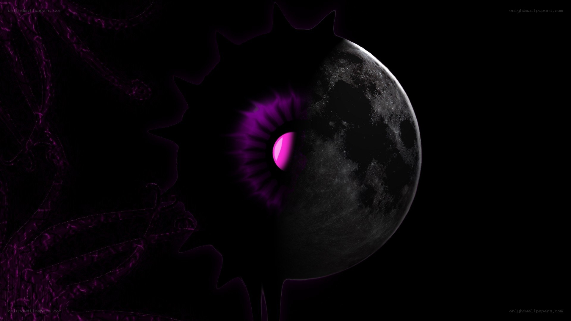 purple eye moon