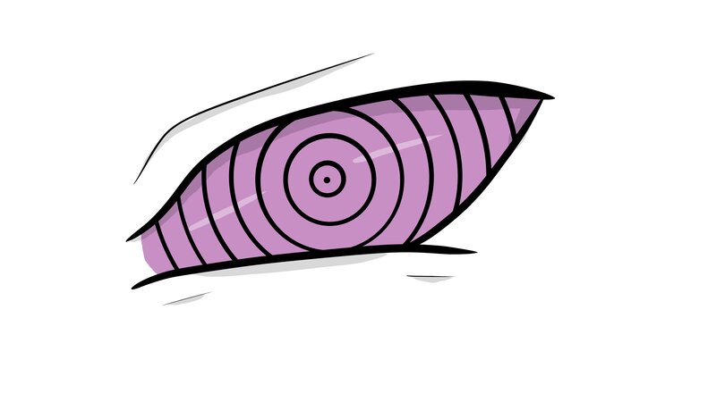 Purple Eye with Spiral Pattern