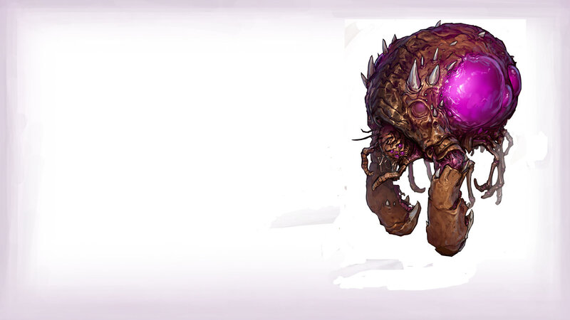 purple-eyed monster creature