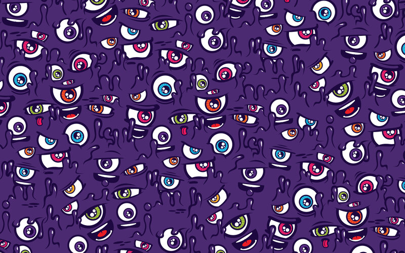 purple eyes pattern