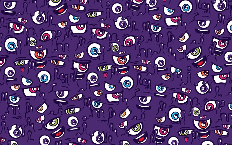purple eyes pattern