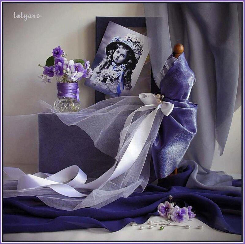 Purple Fabric Arrangement