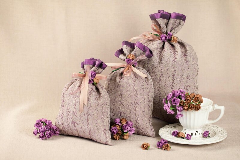 Purple Fabric Bags