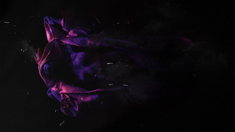 Purple Fabric in Space