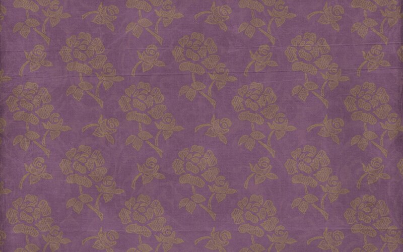 Purple Fabric with Rose Pattern