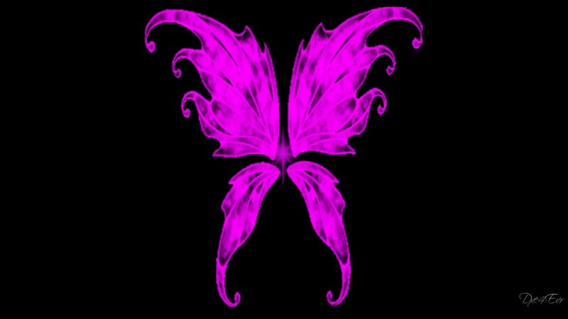 purple fairy wings design