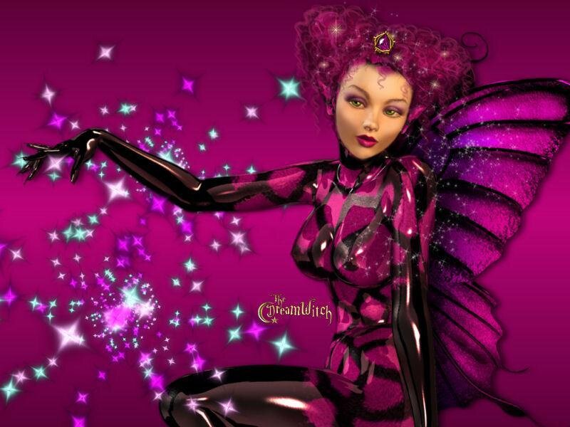 purple fairy with wings