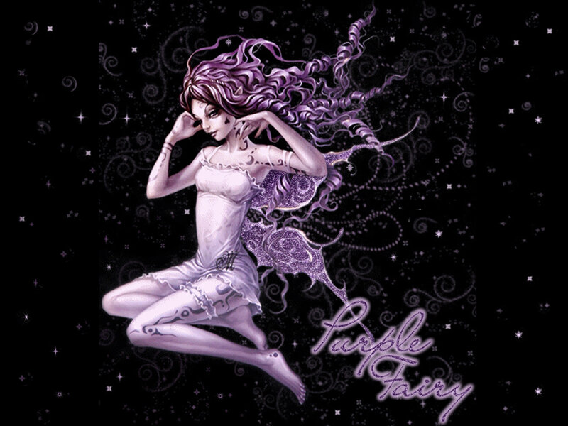Purple Fairy with Wings — Dreamy