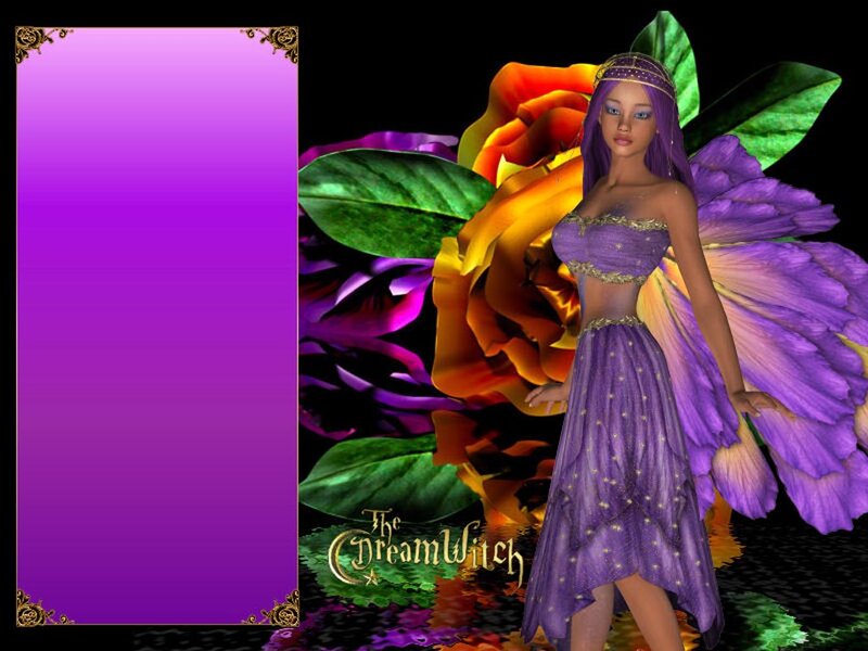 Purple Fairy with Wings — Fantasy