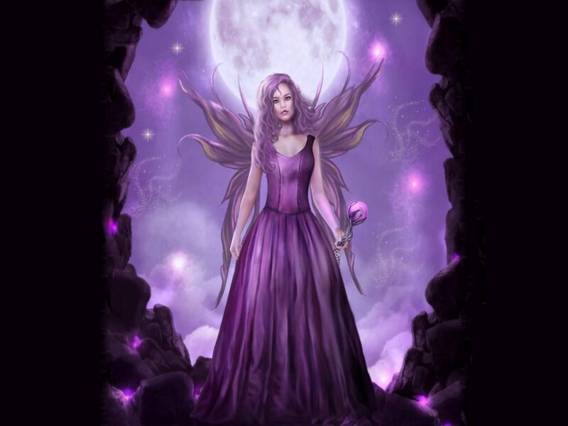 Purple Fairy with Wings — Mystical