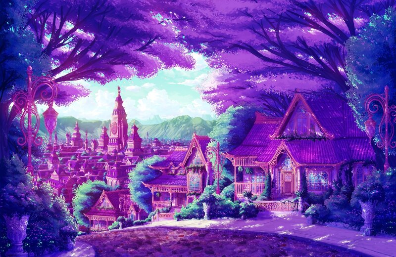 Purple Fantasy Town