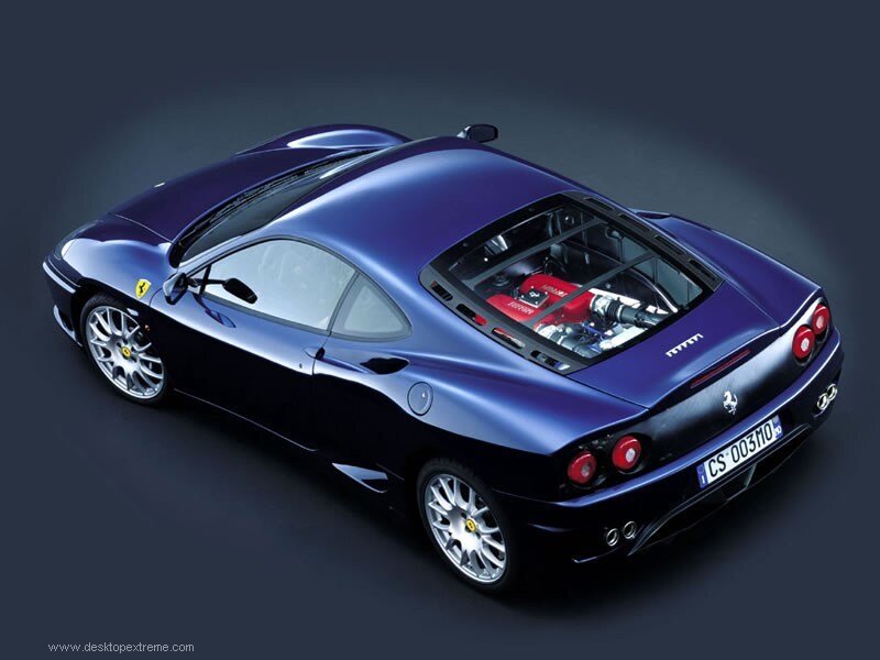 Purple Ferrari sports car
