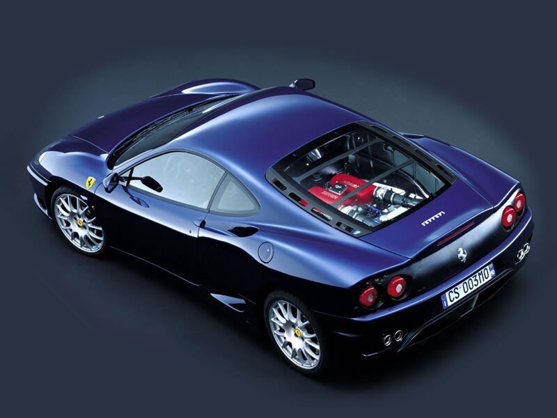 Purple Ferrari sports car