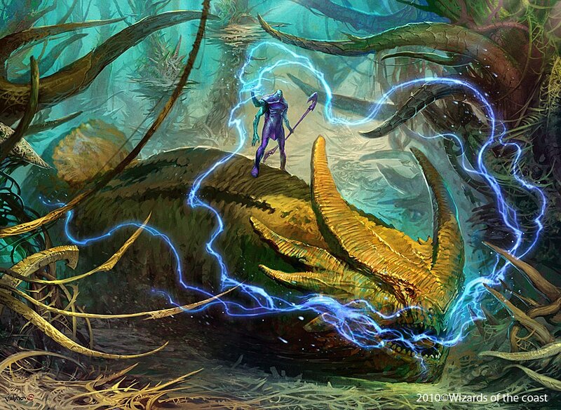Purple Figure on Dragon