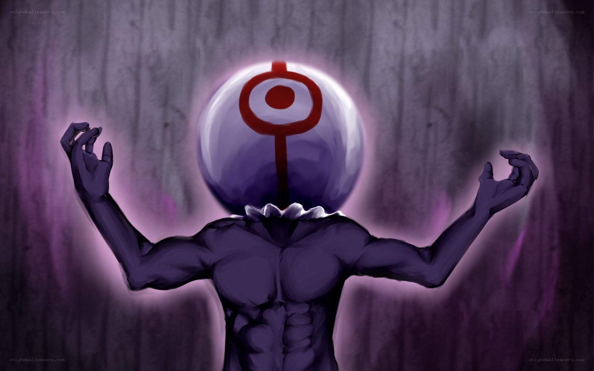 purple figure with glowing orb