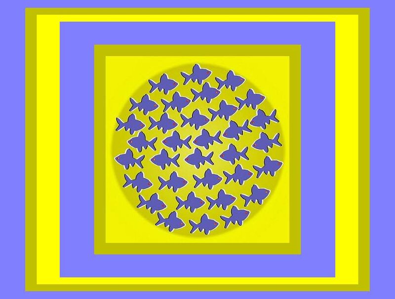 Purple Fish in Circle