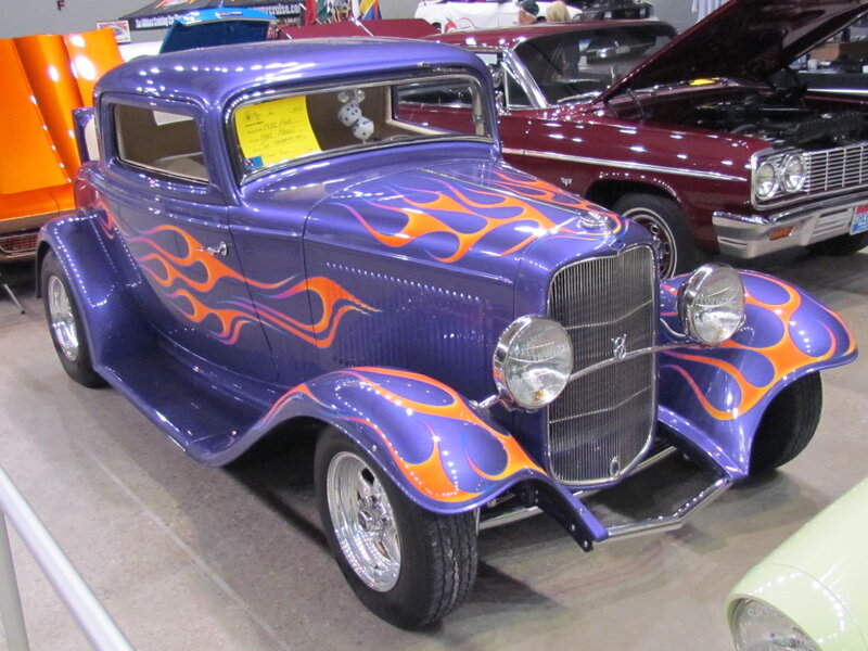 Purple Flame-painted Car